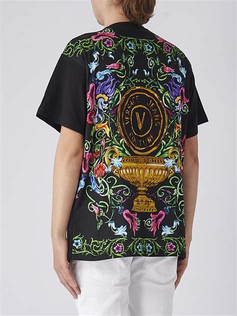 t-shirt uomo versace con coppa fantasia|versace jeans t shirt.